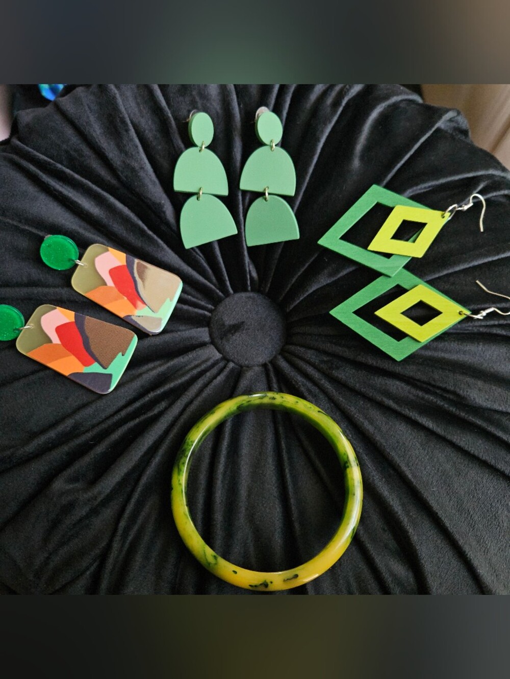 Teacher Earrings - Green Set